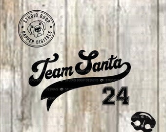 Christmas Shirt SVG Family Shirt Idea Christmas Team Santa 24 SVG & PNG Digital Download Ready to Cut Files