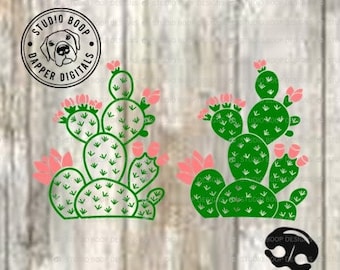 Cactus SVG Tshirt idée figue de barbarie SVG et téléchargement numérique PNG prêt à couper des fichiers