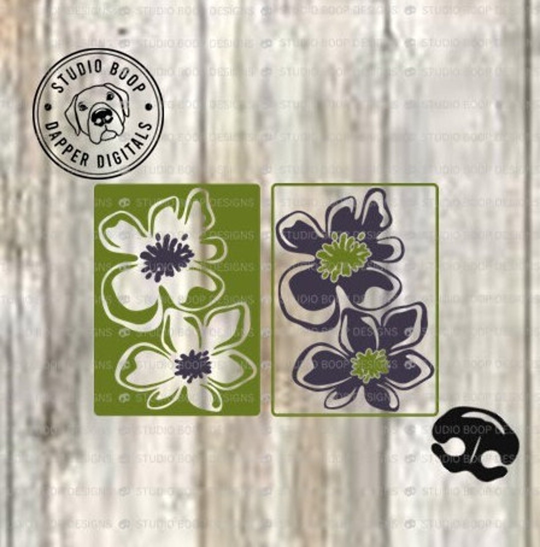 Vector Abstract Svg Flowers Floral SVG Abstract Flowers SVG & PNG Digital Download Ready to Cut ...
