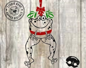Mistletoe SVG Funny Christmas svg Mistle Toad Christmas SVG & PNG Instant Download Ready to Cut Files