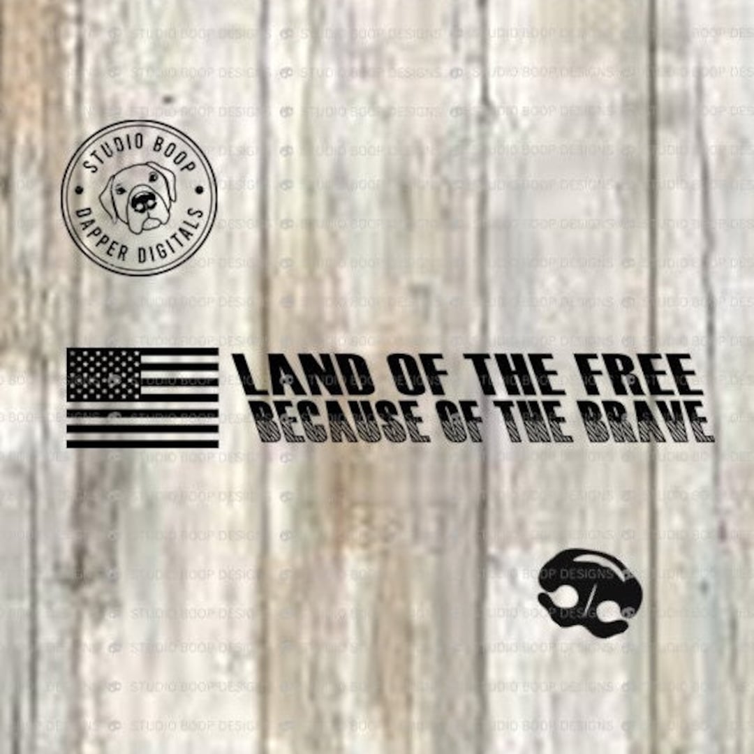 USA Svg Patriotic SVG & PNG Land of the Free Because of the Brave ...