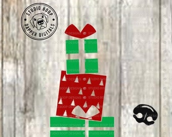 Christmas SVG Stacked Christmas Presents  SVG & PNG Instant Download Ready to Cut Files