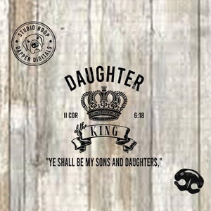 Christain SVG Filha do Rei Download instantâneo SVG e PNG pronto para cortar arquivos
