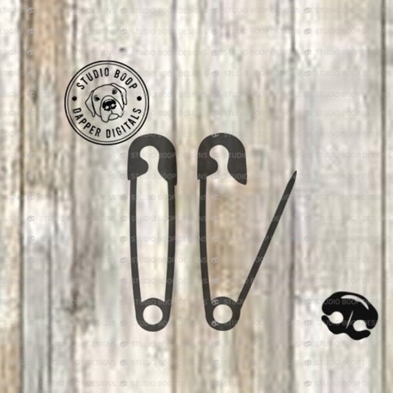 Safety Pin Closed and Safety Pin Open PNG Digital Downloads Etsy