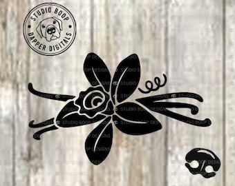 Fleur SVG Vanille Orchidée SVG & PNG Téléchargement instantané Prêt à couper des fichiers