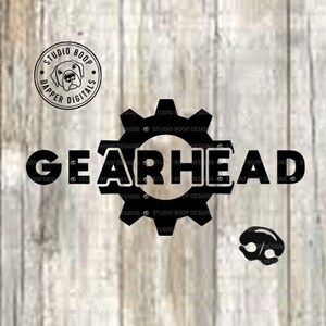 Mann SVG Gearhead Lustige Papa SVG & PNG Digital Download Bereit zum Schneiden Dateien