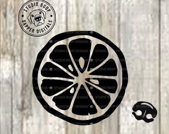 Citrus Slice SVG & PNG Téléchargement numérique Prêt à couper des fichiers