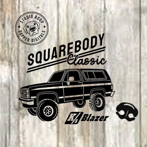 Truck SVG Squarebody K5 Blazer SVG & PNG Digital Download  Ready to Cut Files