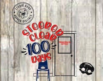 100 jours d'école SVG PNG Idée de tshirt drôle dirigé clair 100 jours téléchargement immédiat prêt à couper des fichiers