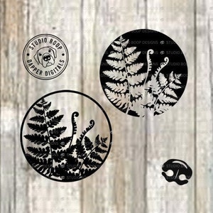 Nature SVG for Tshirt Gift Idea  Medallion Fern SVG & PNG Instant Download  Ready to Cut Files