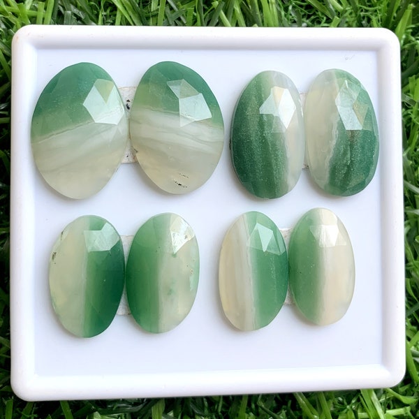 100% Natural Green Chalcedony Fancy Shape Rose Cut Lot Gemstone,67.00 Caret Size 18 mm To 21 mm For Making Jewelry Ring Size,