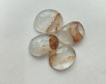 Natural Garden Quartz Gemstone Lot: Rose Cut Freeform Pendant Size