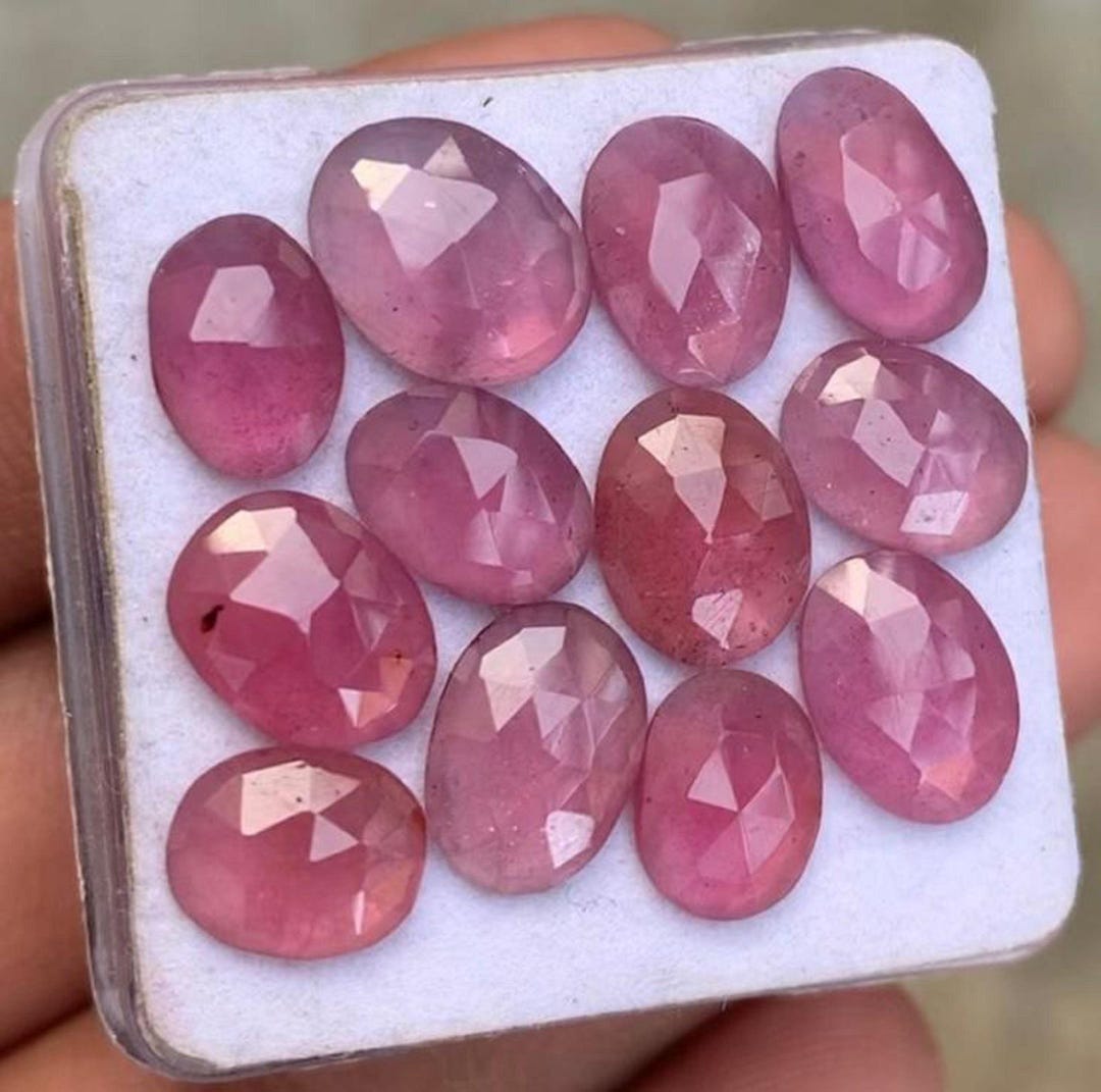 Ruby Lot Natural Thailand Ruby Lot: Rose Cut Pink Gemstones, 23.00 Carat - Etsy