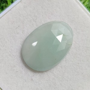 100% Natural Milky Aqua Marine Rose Cut Free Form Flat Backs Lot Gemstone,11.00 Caret Size 23x16 mm For Making Jewelry Ring Pendant Size,