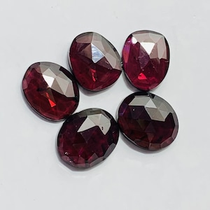 100% Natural Rhodolite Garnet Rose Cut Fancy Shape Flat Back Lot Gemstone, 23.00 Caret Size 11 mm To 12 mm For Making Jewelry Ring Size,