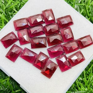 Garnet 100% Natural Rhodolite Garnet Rose Cut Octagon Shape Flat Back Lot Gemstone, 54.80 Caret Size 10 mm For Making Jewelry Ring Size,