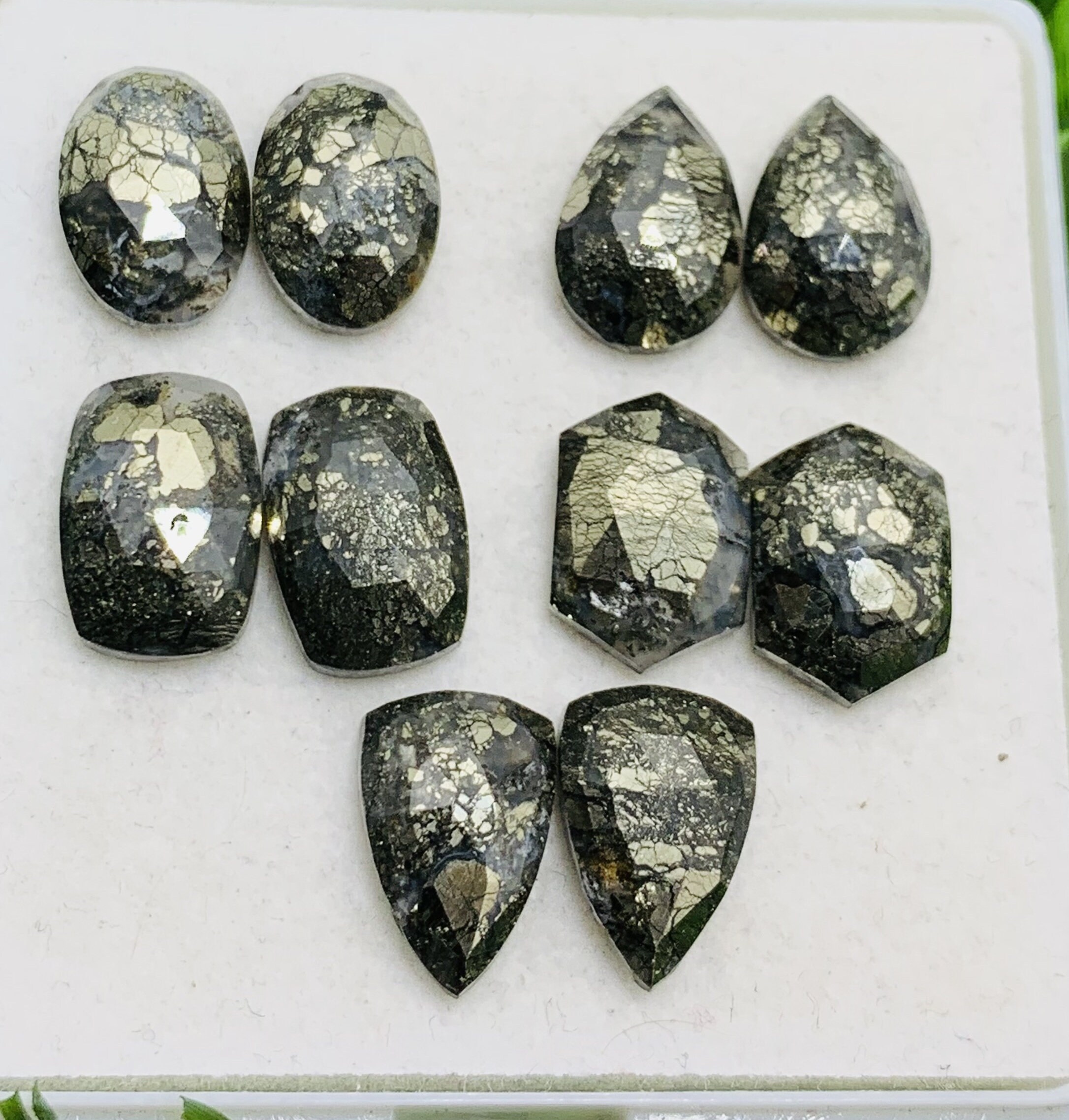 Pietra Marcasite Naturale Sfusa Fondo Piatto Tondo 1000 Pezzi - Foto 11