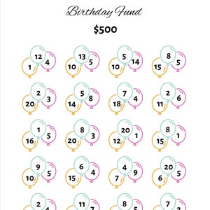 Birthday Savings Challenge