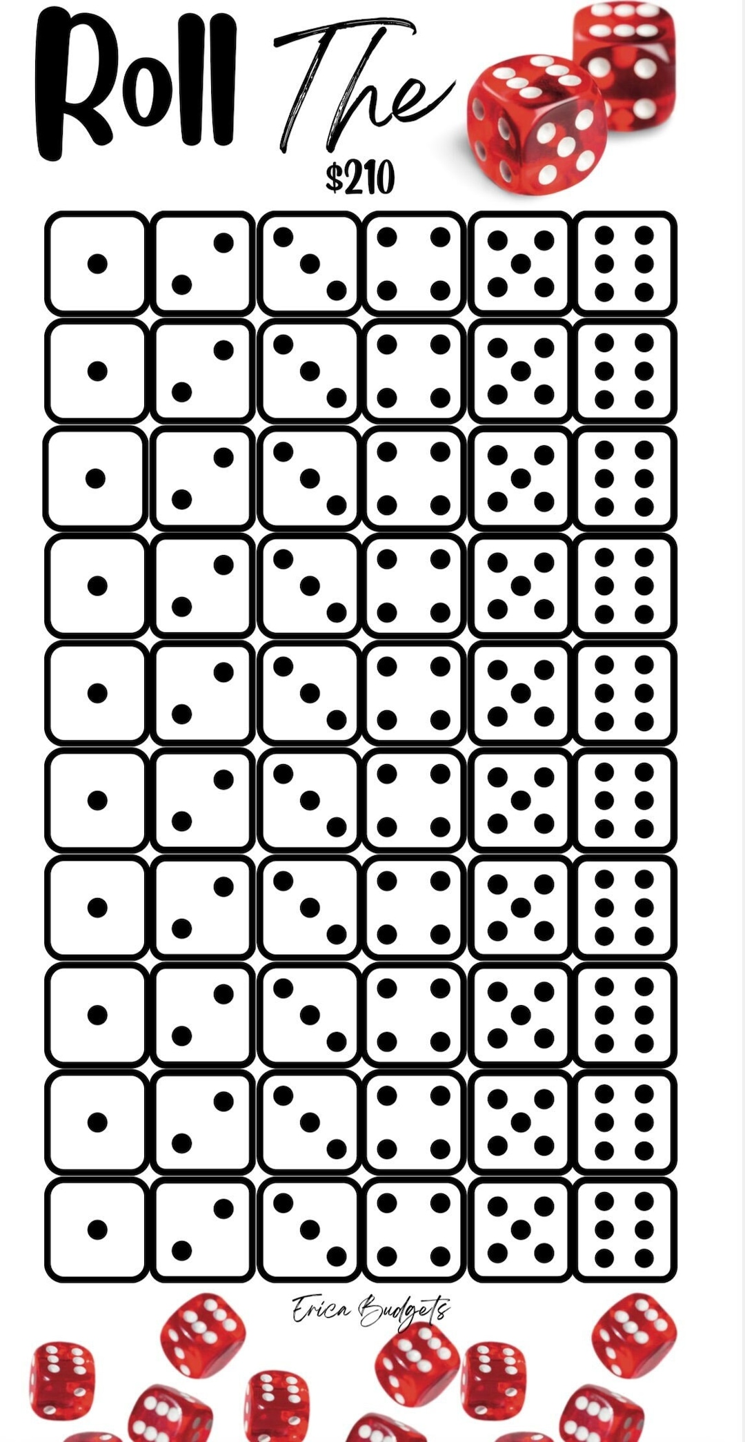 Roll the Dice Challenge Fits A6 Etsy