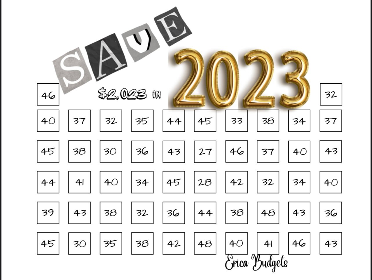 2023 Savings Challenge Etsy M xico