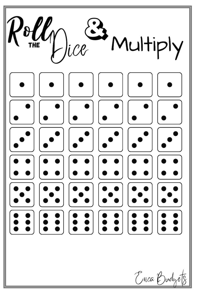 Roll the Dice & Multiply Fits A5 Etsy