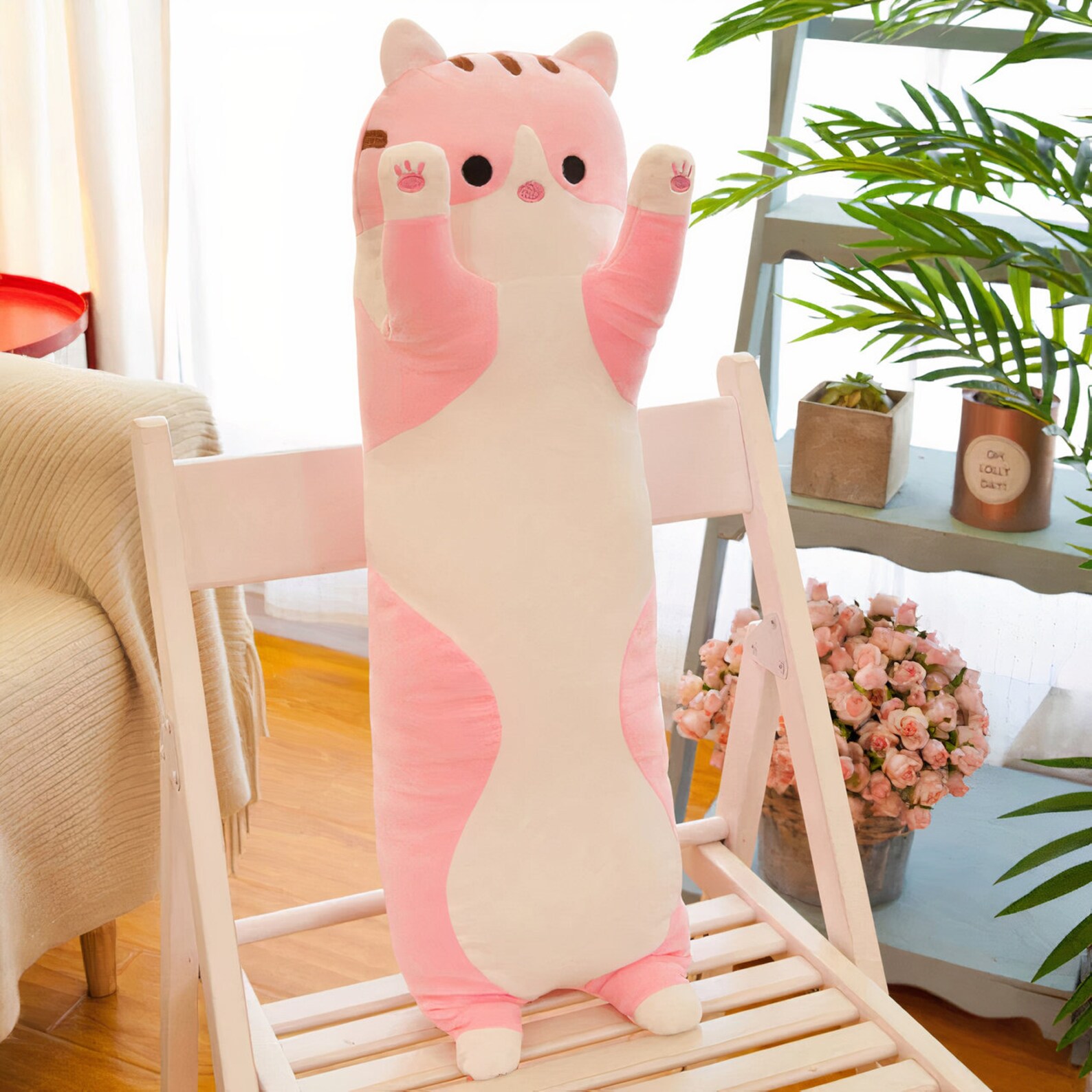 Body Pillow Funny Cat Gift for Cat Lovers Body Pillow Plush Etsy