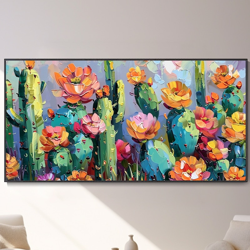 Abstract Cactus Painting - Etsy