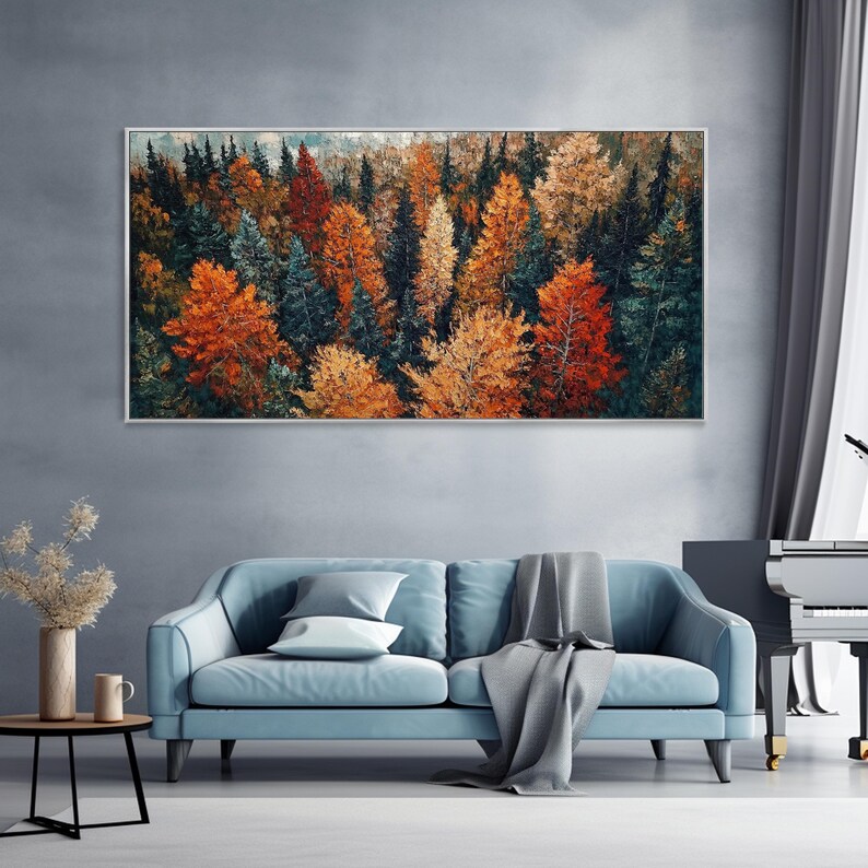 Natural Colored Forest Landscape Wall Art Amazon Tropical Canvas Oil