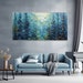 Abstract Serene Forest Landscape Art Natural Blue Plant Handmade ...