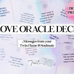Afdrukbaar LIEFDE Orakeldek | Van hun hart naar jouw hart | Berichten van hen | Digitale directe download