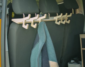 Campervan Vehicle Twin seat Head rest coat hooks VW T5/T6