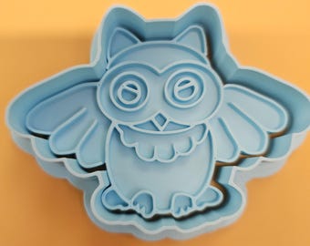 Owl Cookie Cutter and Stamp Set - Woodland Series 3D Printed