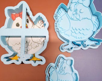 Cortador de galletas de pollo - Cortador y sello - Colección de Pascua