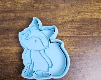 Sitzender Fuchs Cookie Cutter & Stempel: 3D gedrucktes Woodland Backen