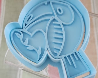 Cortador de galletas de tucán de amor - Día de San Valentín