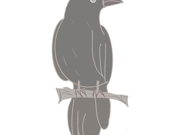 Crow Bird Cookie Cutter - Fondant Cutter