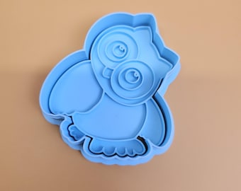 3D Printed Owl Cookie Cutter and Stamp Set