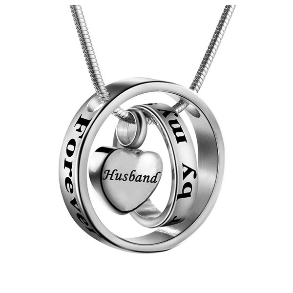 Husband Urn Necklace for Ashes, Husband Necklace, Necklace with Ashes Husband, Cremation Husband Urn Necklace, Loss of Husband Urn Necklace