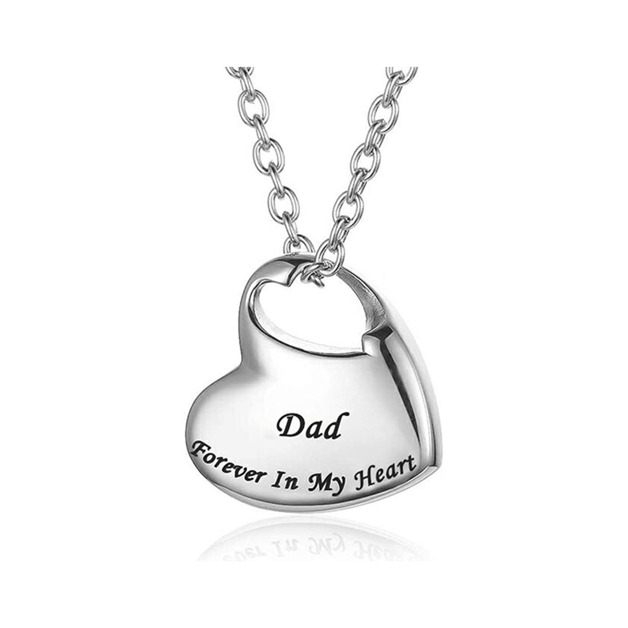 Dad Forever in My Heart, Loss of Dad Necklace, Dad Urn Necklace, Dad