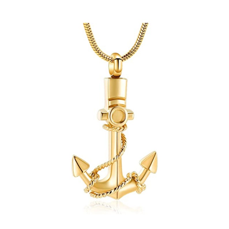 Anchor Urn Necklace, Anchor Cremation Jewelry, Anchor Urn for Ashes