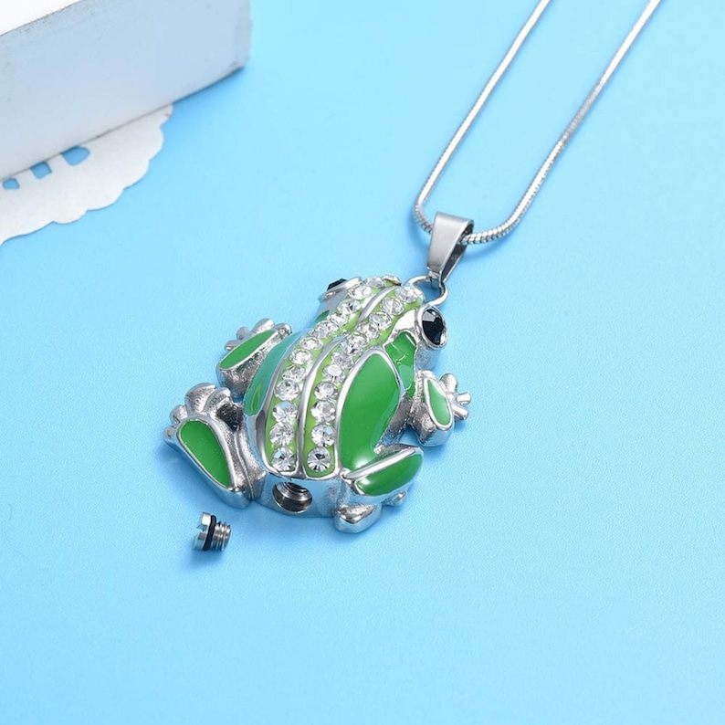 Frog Urn Necklace for Ashes Frog Cremation Jewelry Frog Etsy Canada