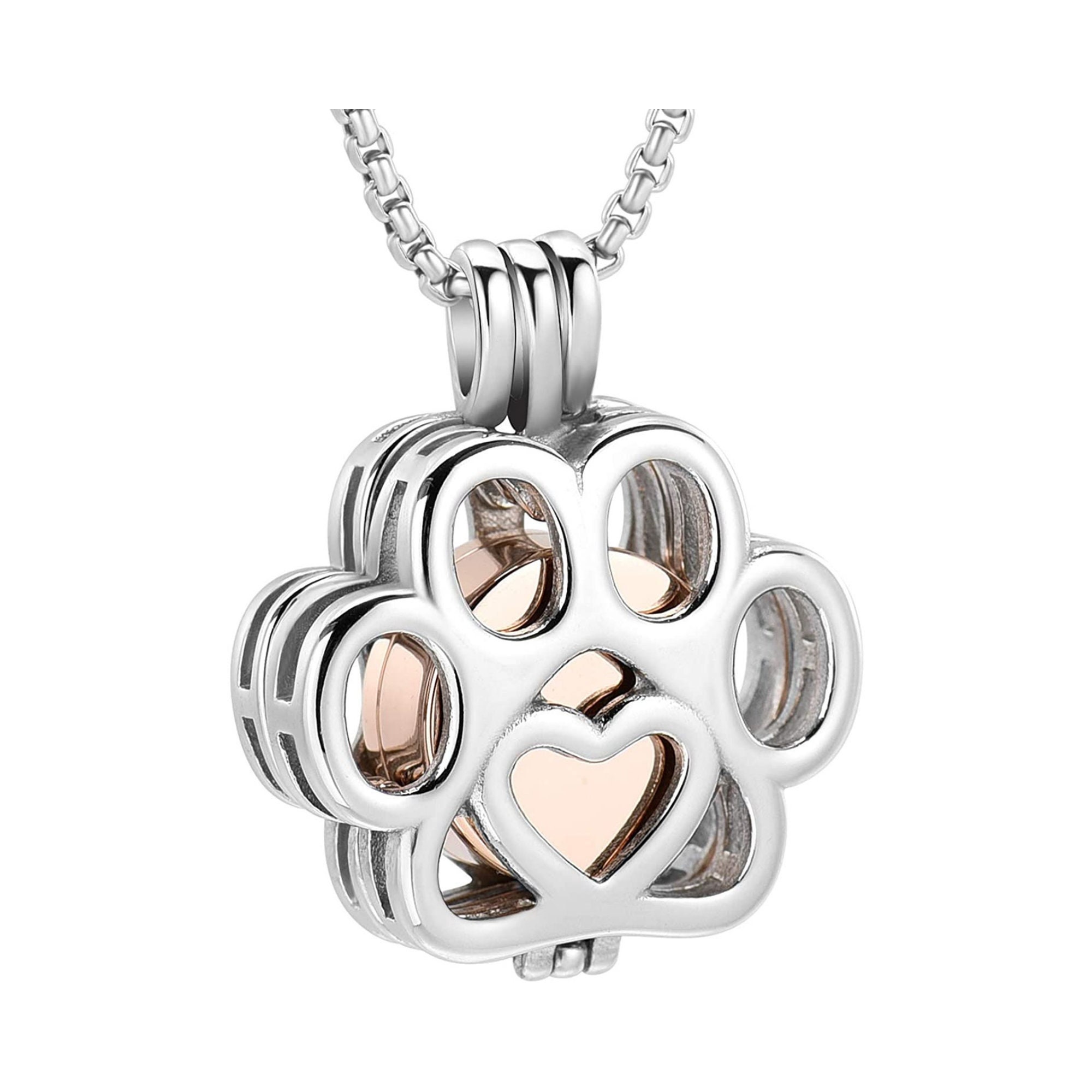 Paw Necklace for Ashes Paw Cremation Jewelry Keepsake Cremation