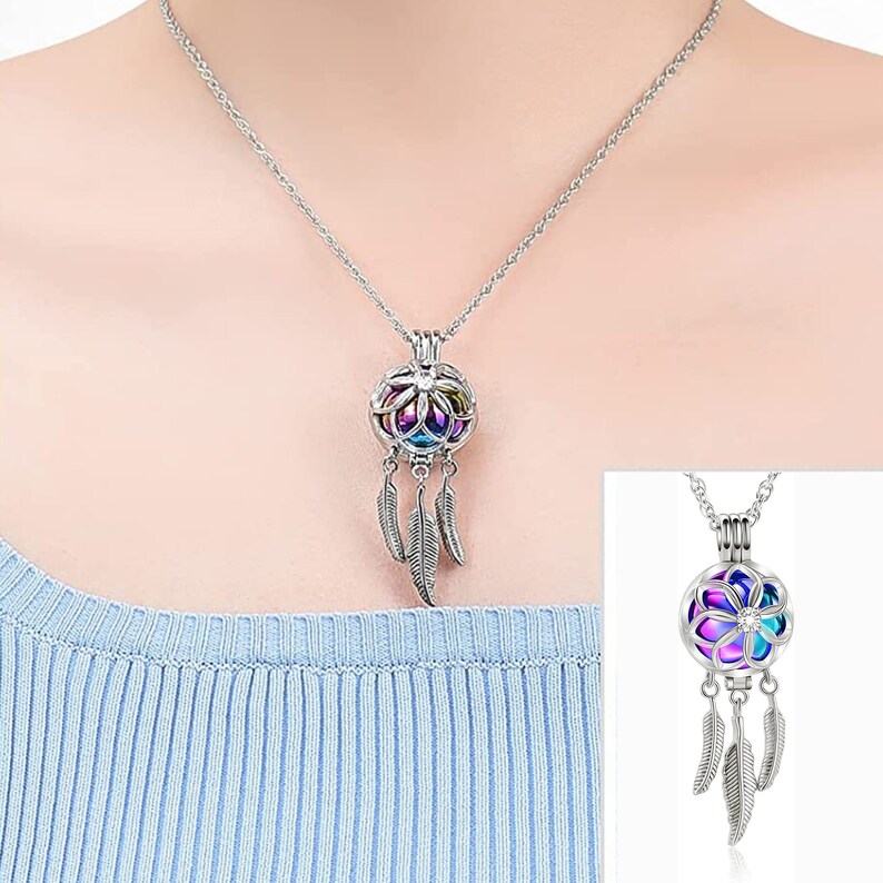 Dream Catcher Urn Necklace for Ashes Dream Catcher Pendant Etsy