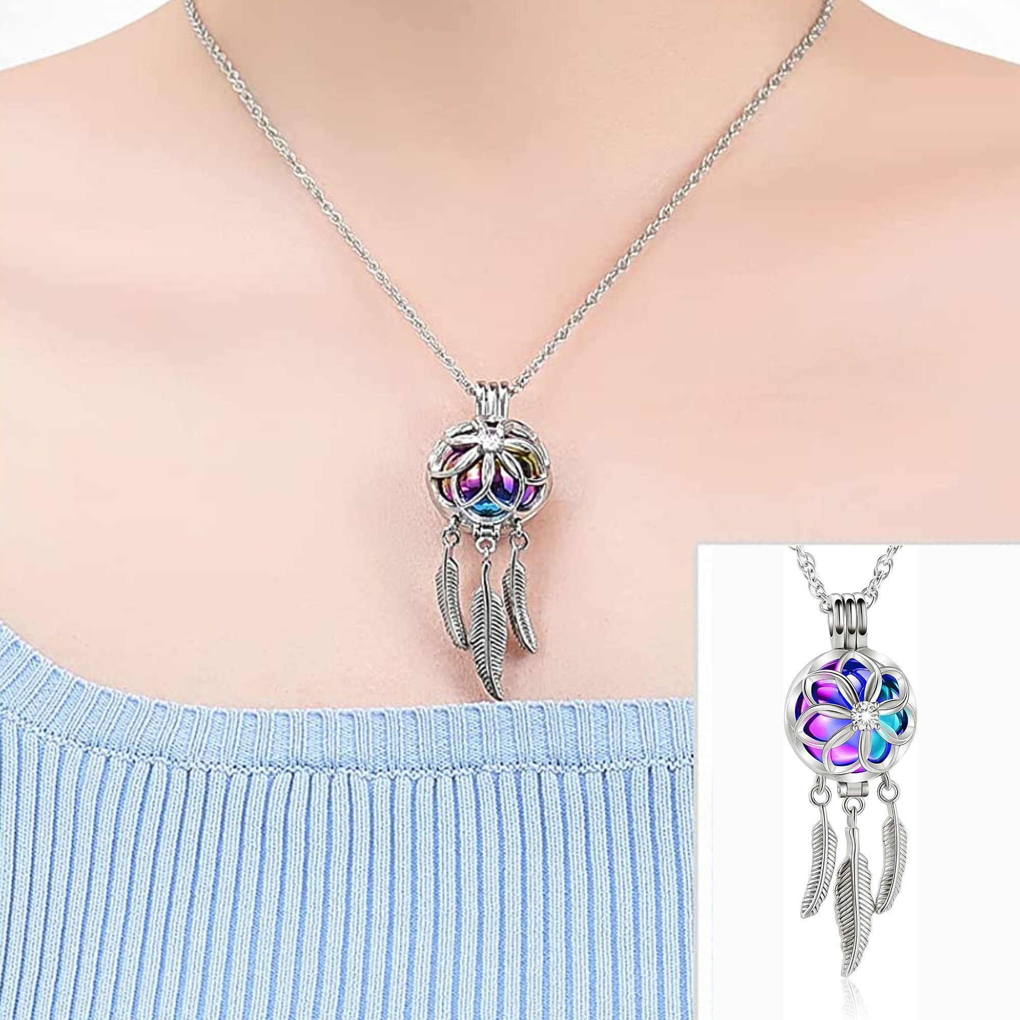 Dream Catcher Urn Necklace for Ashes Dream Catcher Pendant Etsy