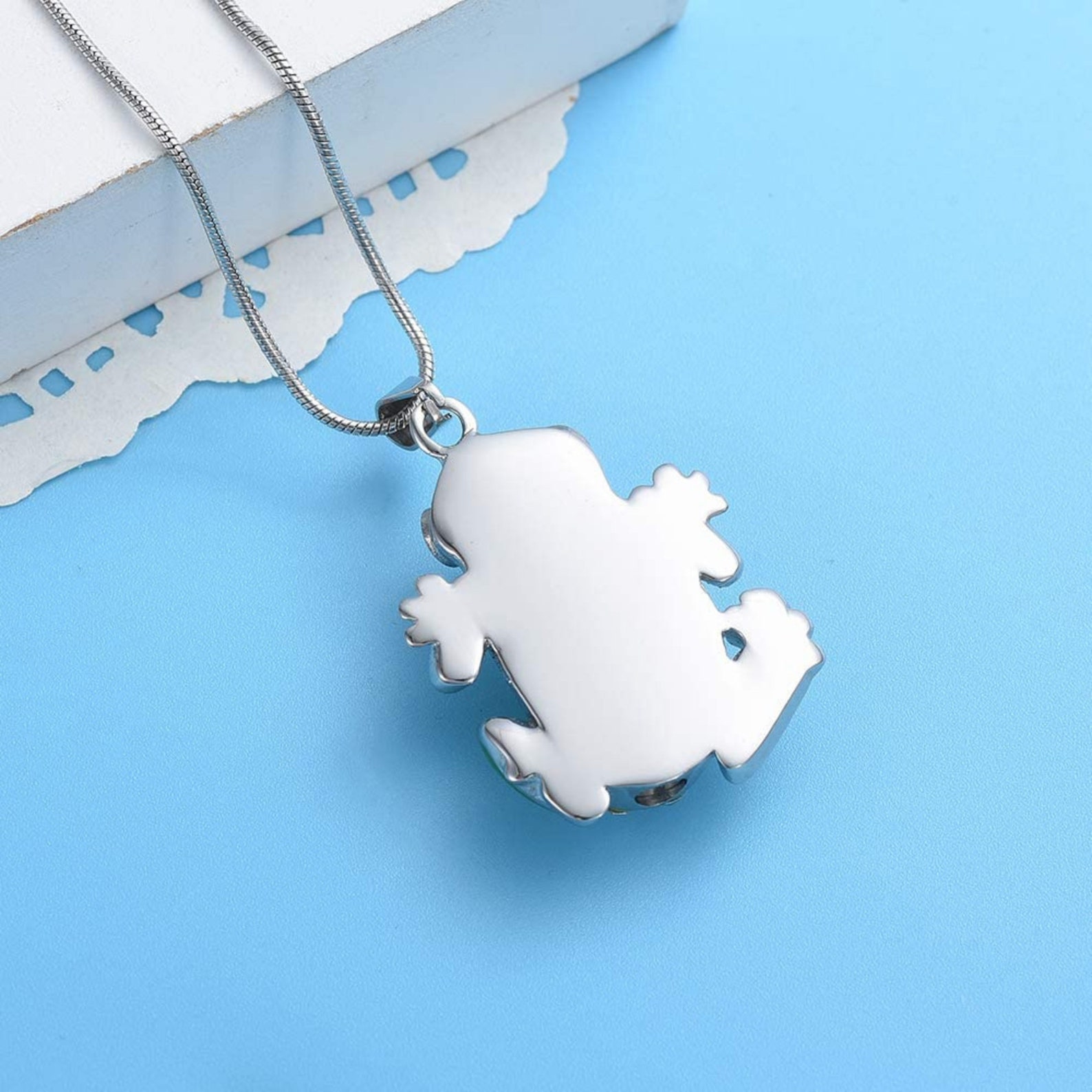 Minicremation Frog Urn Necklace - Cute Memorial Pendant For Human Or Pet Ashes, Cremation Jewelry Keepsake
