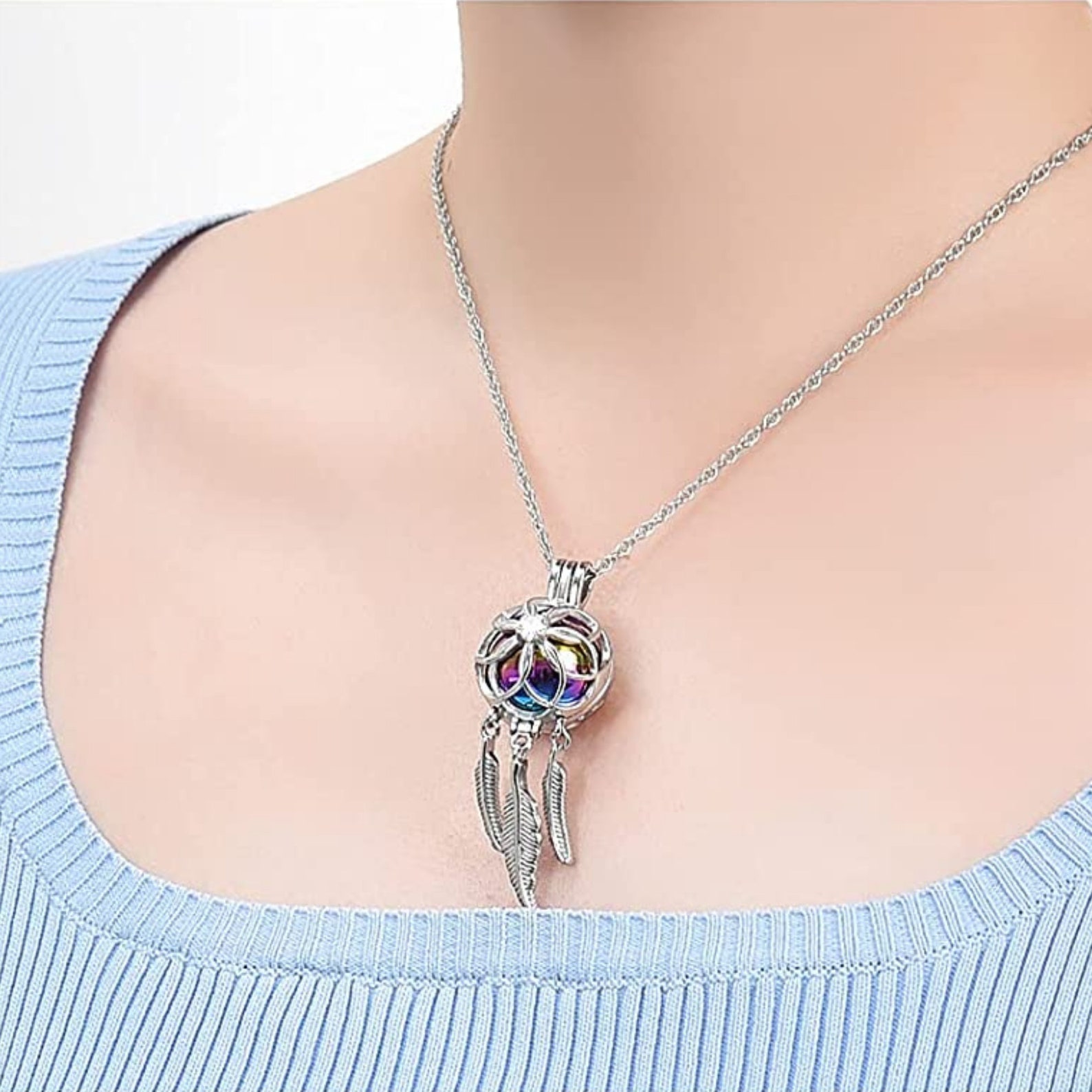 Dream Catcher Urn Necklace for Ashes Dream Catcher Pendant Etsy