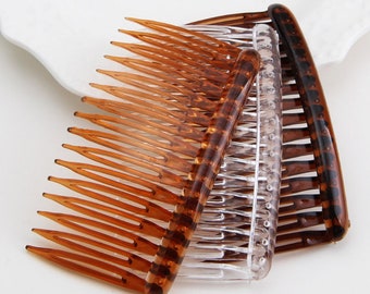 Pack of 3-Plastic Side Hair Combs Slides Grips for Women