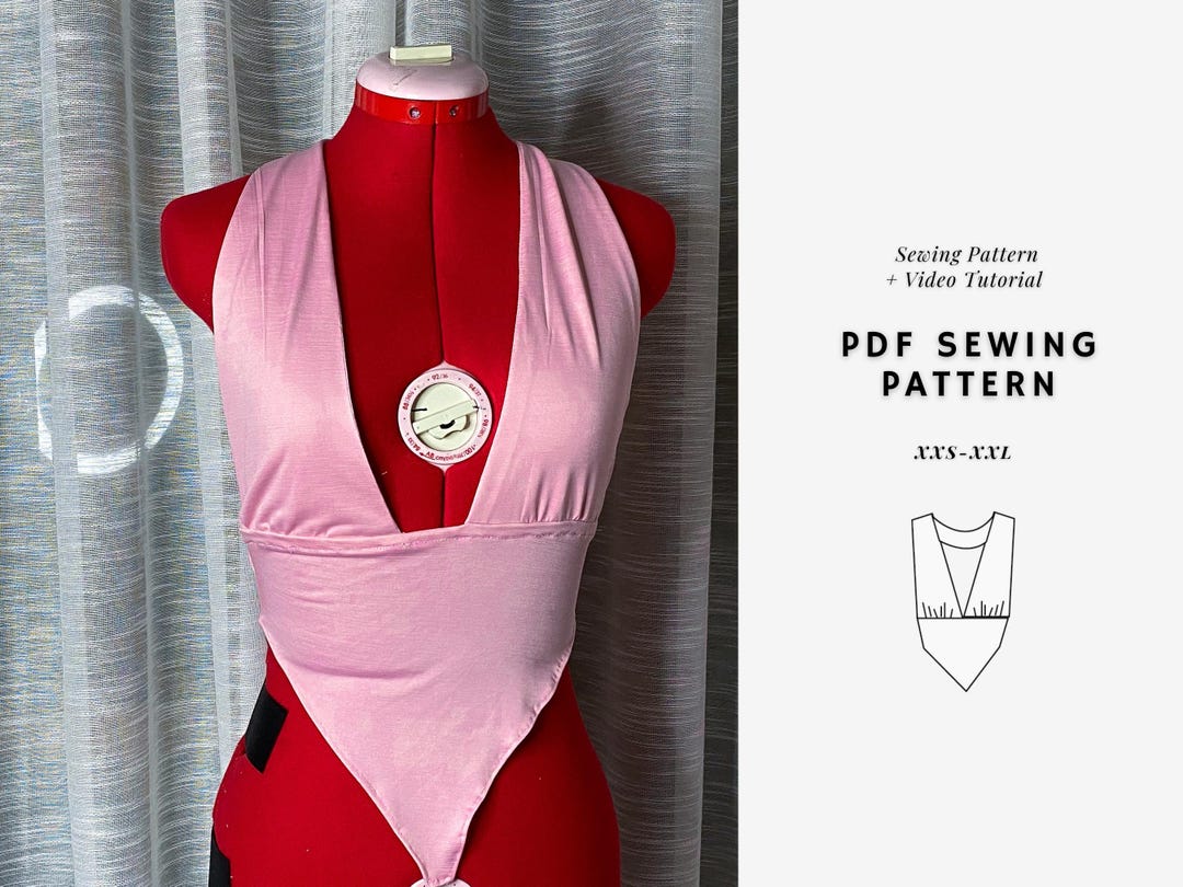 Halter Top Pattern, Crop Top Pattern, Bralette Pattern, Summer Top ...