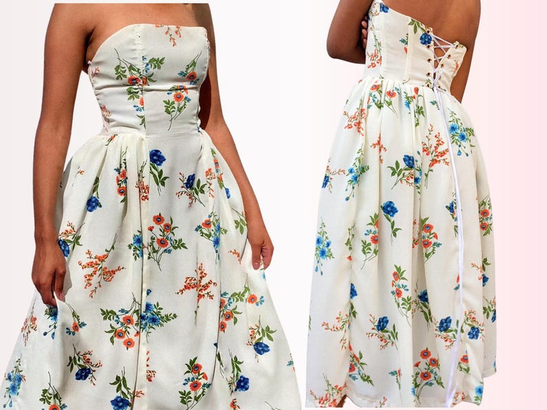 Dress Sewing Pattern| Summer Dress Pattern |Midi/ Maxi Dress Pattern | Strapless Dress Pattern |Women's Dress Patterns| PDF Beginner Pattern image 8