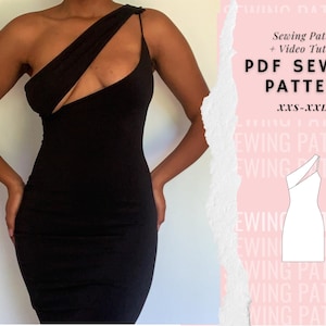 Bodycon Dress Sewing Pattern| Women's Dress Pattern| Short Dress Pattern| PDF Dress Pattern| Easy Dress Pattern